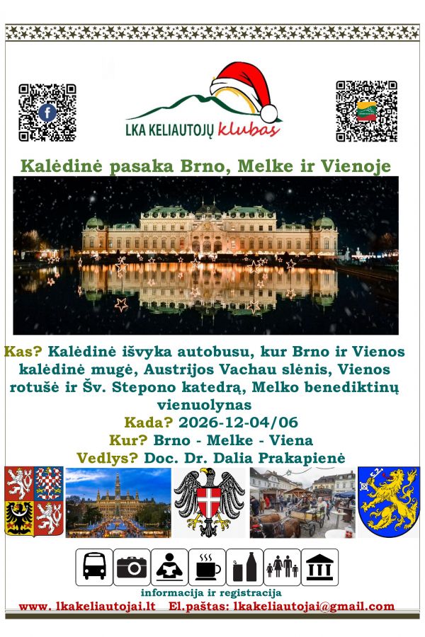 Kalėdinė pasaka Brno, Melke ir Vienoje